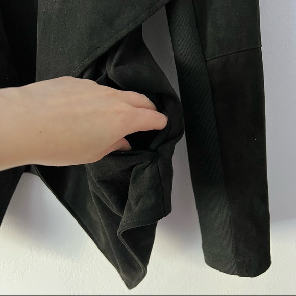 🍉 BB Dakota Wade Black Faux Suede Jacket XS - Picture 6 of 16